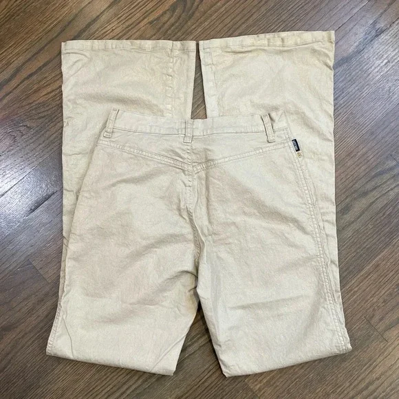 Vintage MOSCHINO Jeans Wide Leg Gold Shimmer Spice Girls - Picture 8 of 9